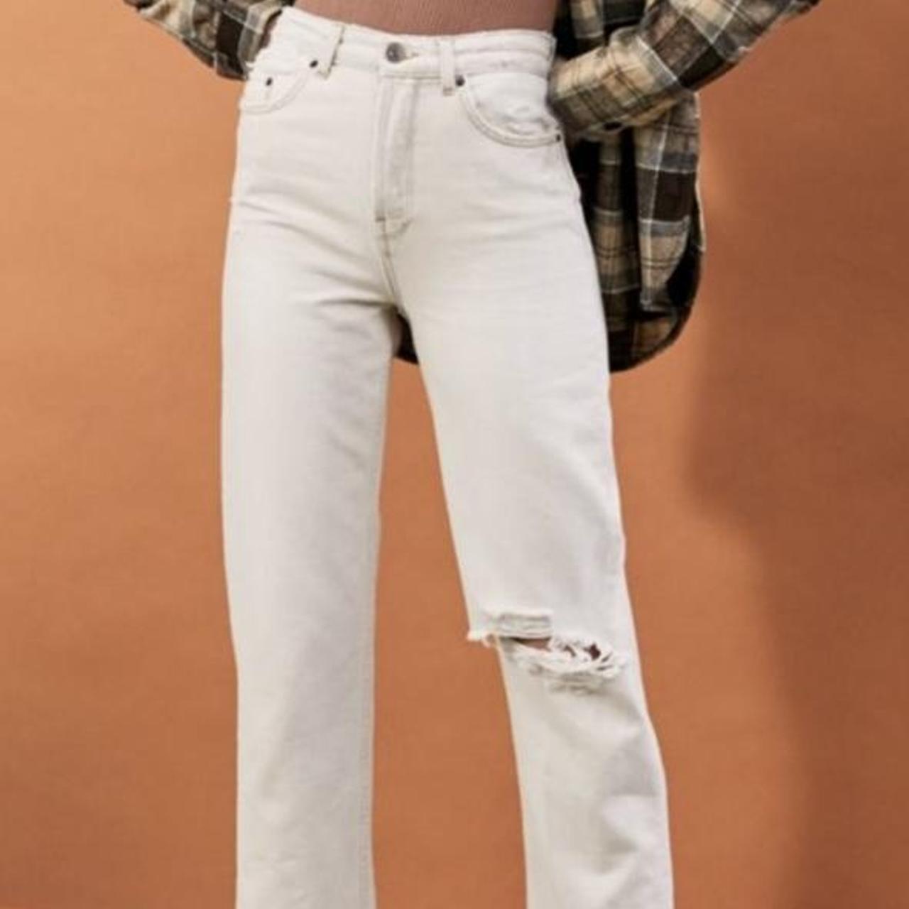 BDG beige jeans with rips Worn once or twice in... - Depop