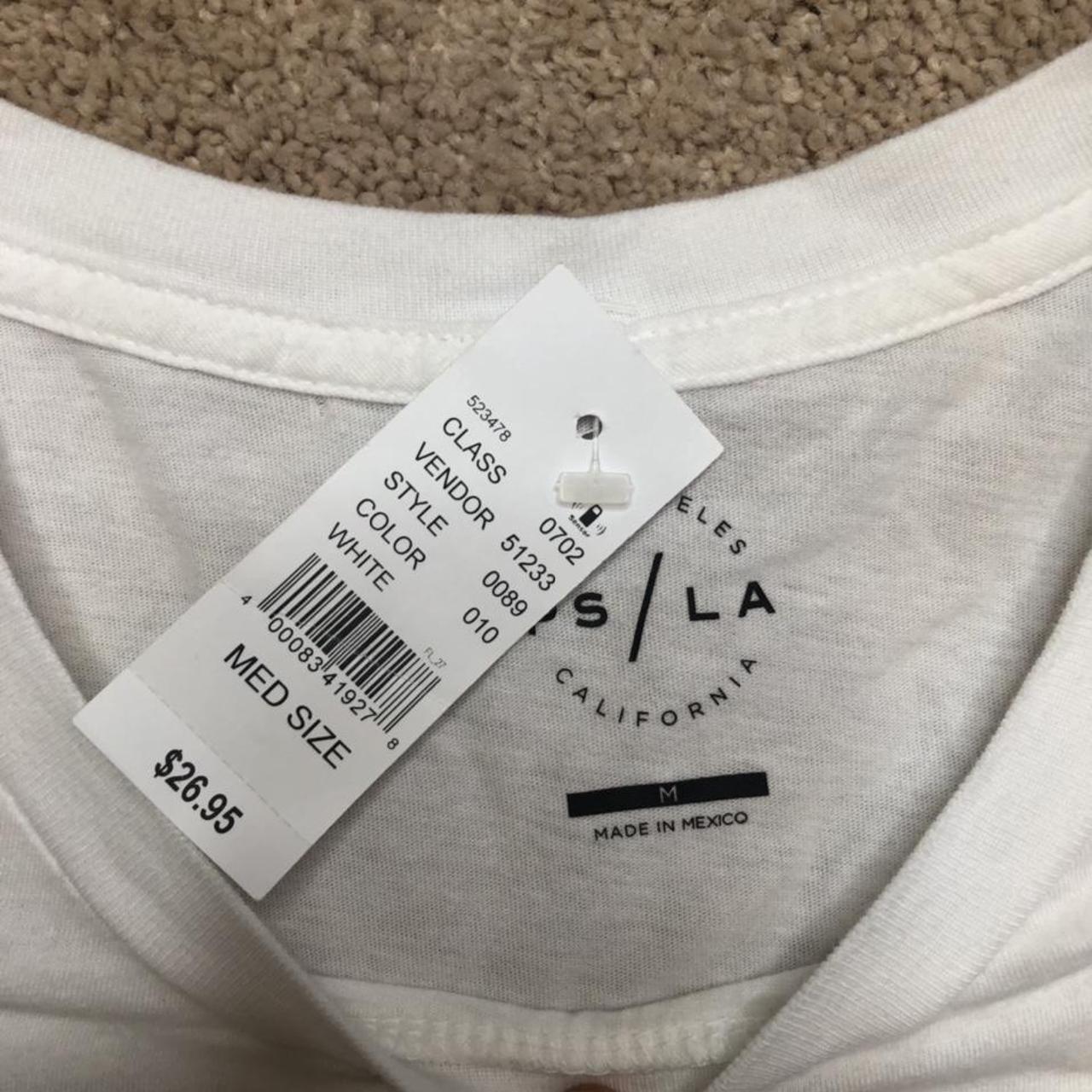 White graphic tee from pacsun Los Angeles city... - Depop