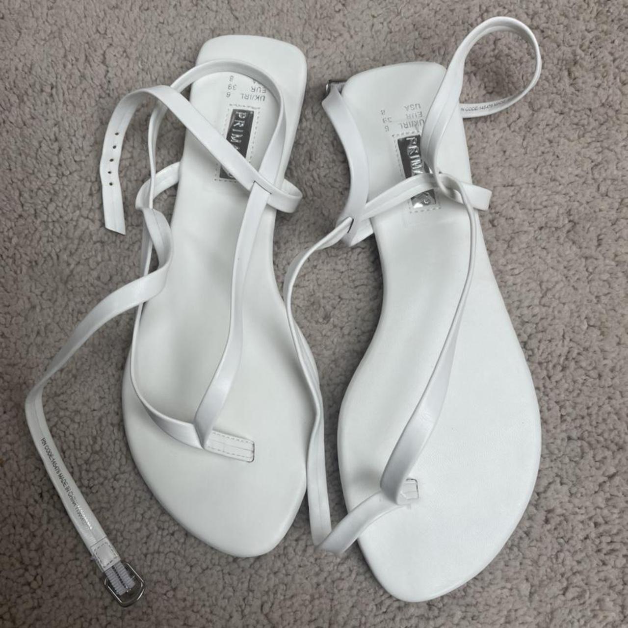 Roberto Cavalli Ladies White Mules Sandals, Brand Size 36 ( US Size 6 )