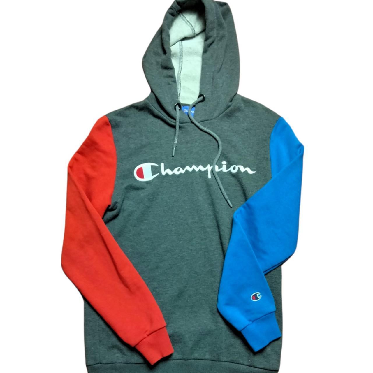 Blue and discount red champion hoodie