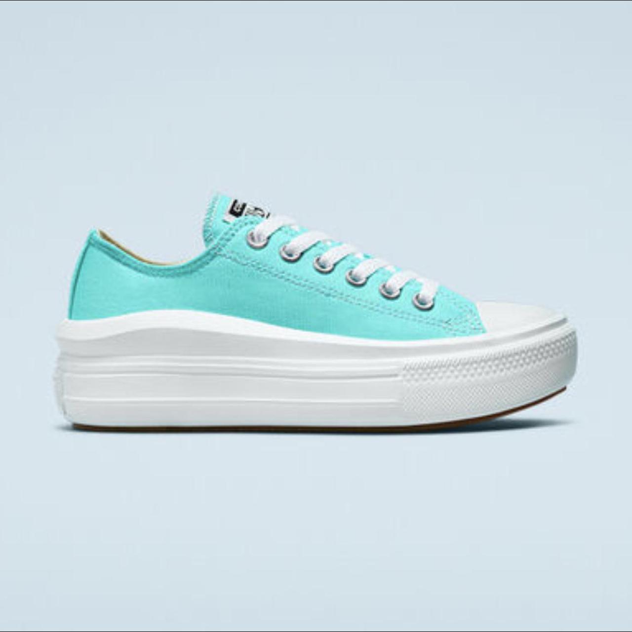 turquoise platform converse