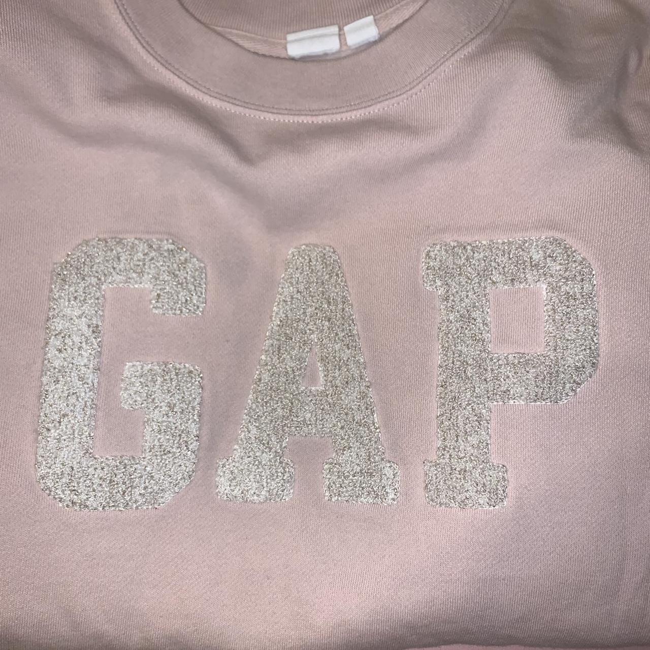 Light pink GAP sweatshirt. Logo is sparkly, more... - Depop