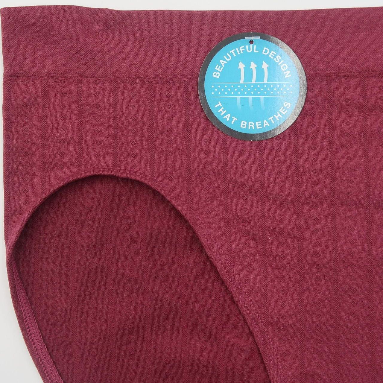 3 PAIR BALI ONE SMOOTH U HICUT 2362 BURGUNDY 7/L... Depop