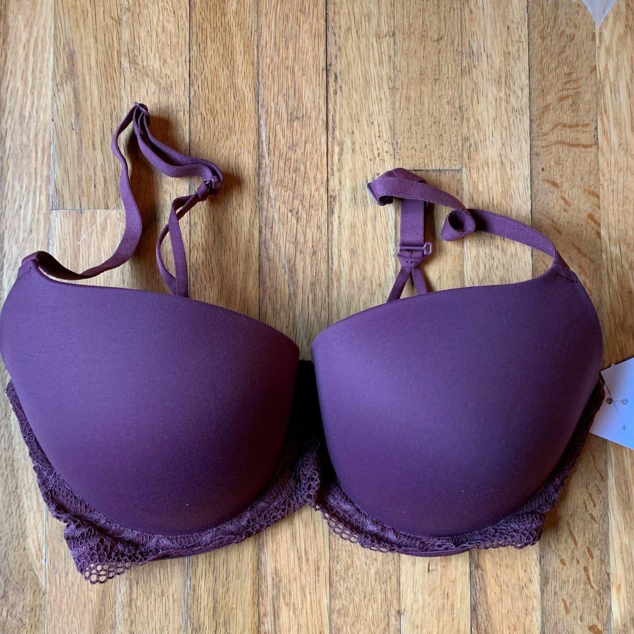 DAYDREAM LIGHT LIFT LACE DEMI TSHIRT BRA BURGUNDY... Depop