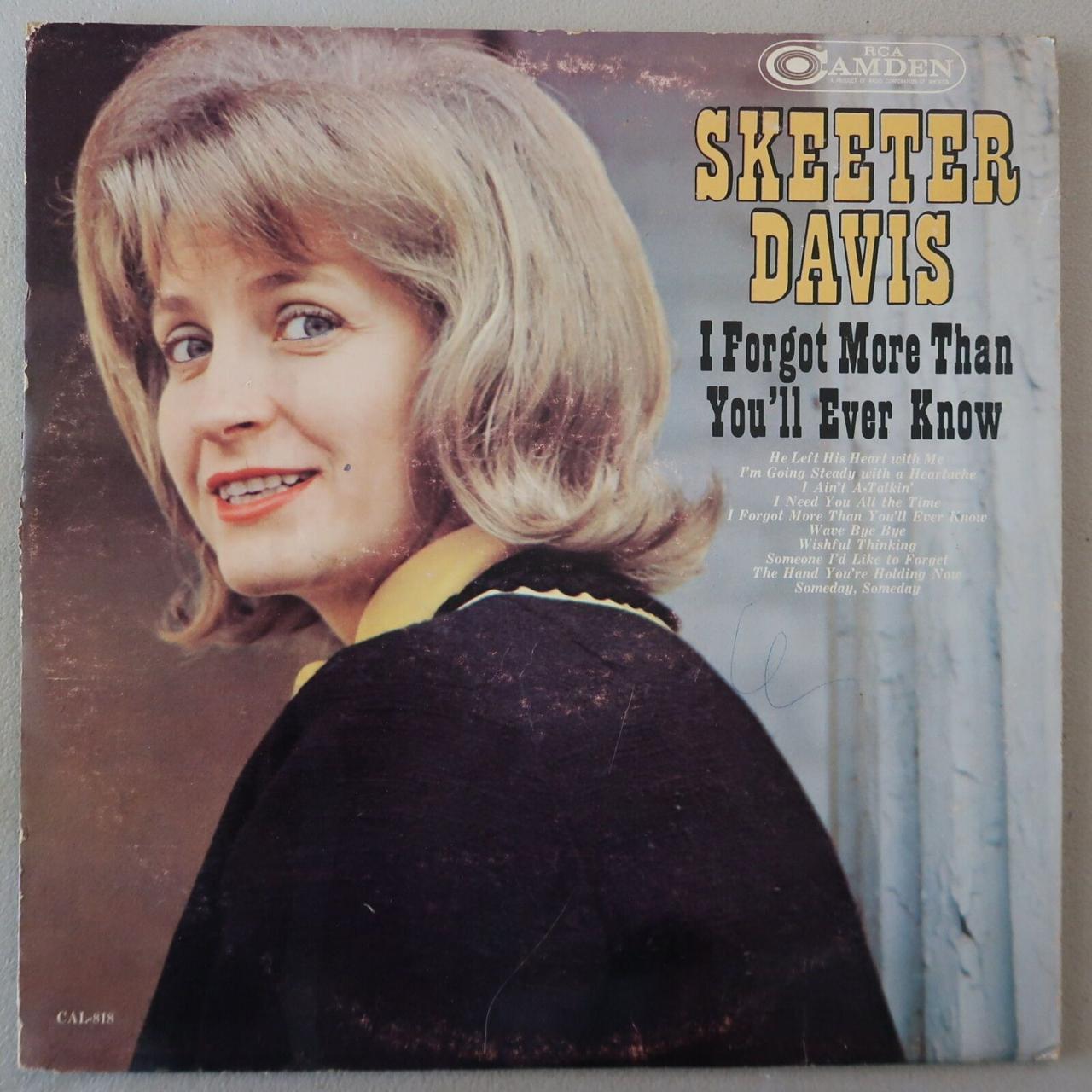 SKEETER DAVIS- I FORGOT MORE THAN YOU'LL EVER KNOW... - Depop