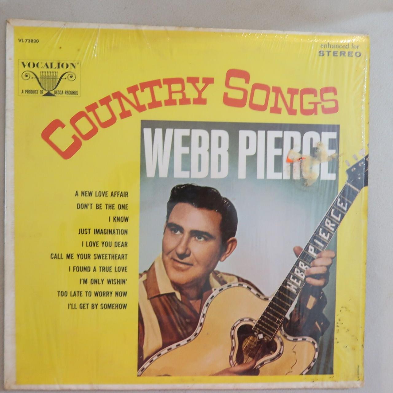 Webb Pierce Country Songs Vinyl Lp Vocalion Exc - Depop