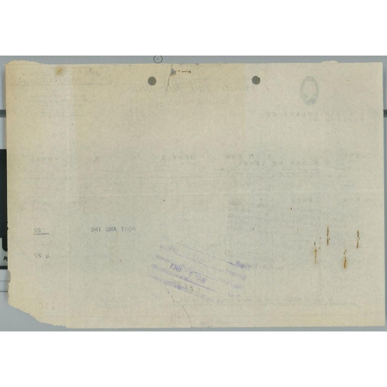 1943 Vanity Fair Silk Mills Reading PA Invoice R.F.... Depop