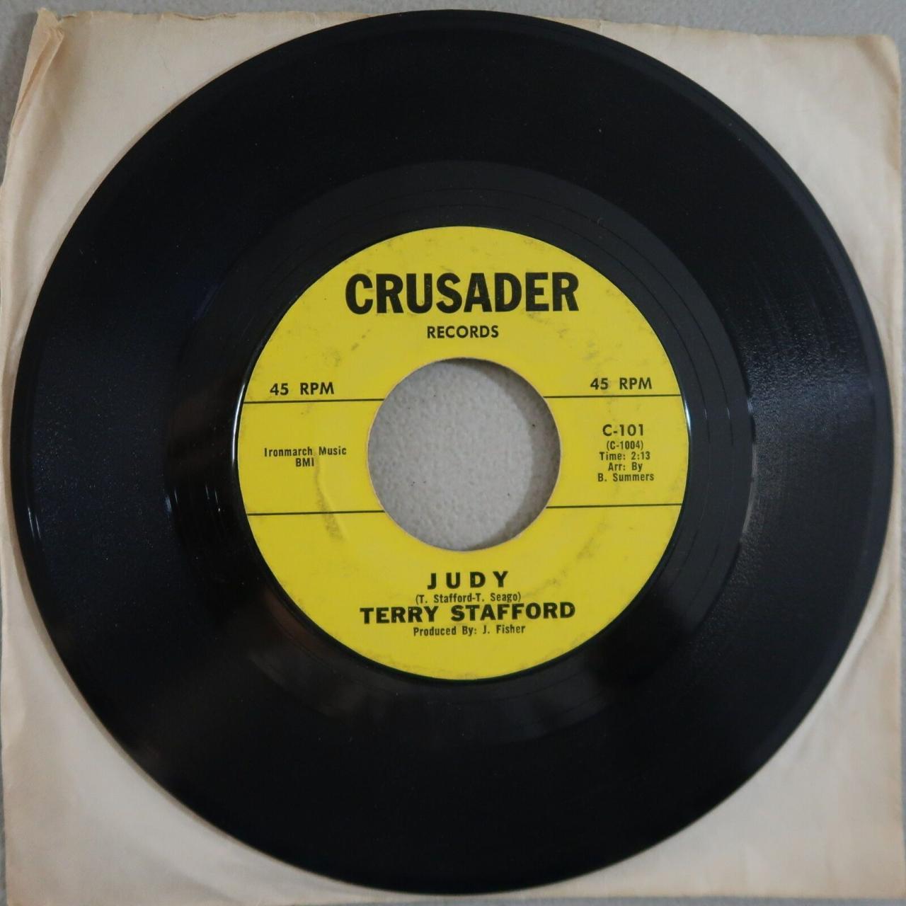 TERRY STAFFORD "SUSPICION" "JUDY" VINYL CRUSADER 45... Depop