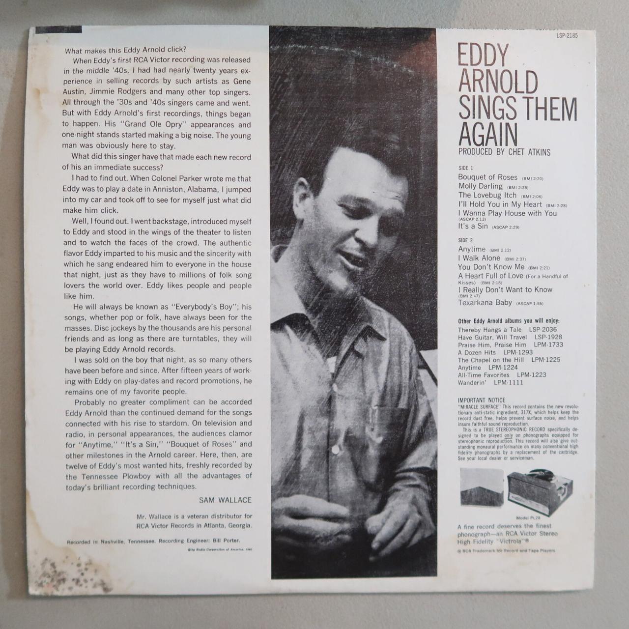 EDDY ARNOLD SINGS THEM AGAIN VINYL LP RCA RECORD VG... - Depop