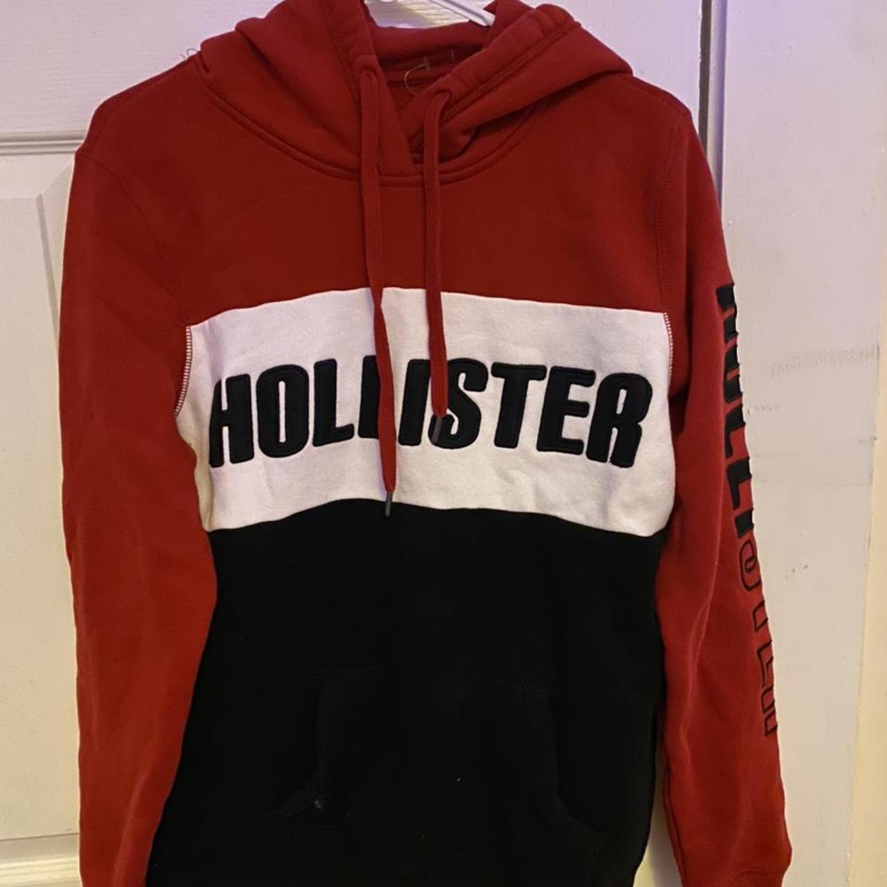 Black Hollister Windbreaker sweater Size: - Depop