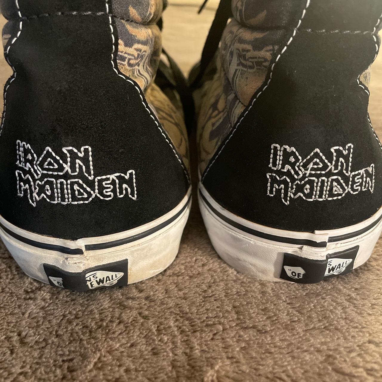 Vans sk8 iron on sale maiden