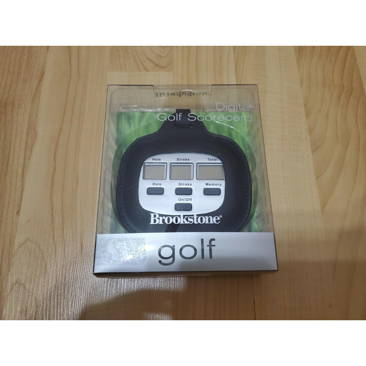 Brookstone DIGITAL GOLF SCORECARD w Black Leather