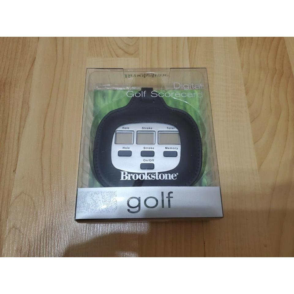 Brookstone DIGITAL GOLF SCORECARD w Black Leather Depop