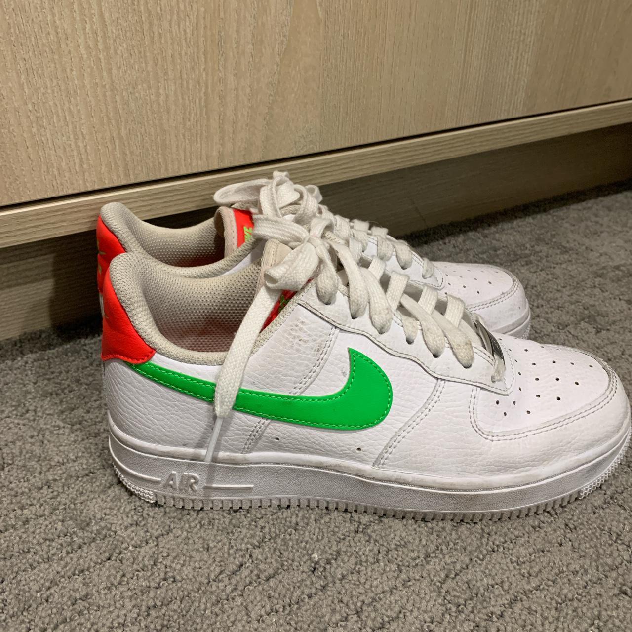 Watermelon colored Nike Air Force 1”s Size 6 #nike... - Depop