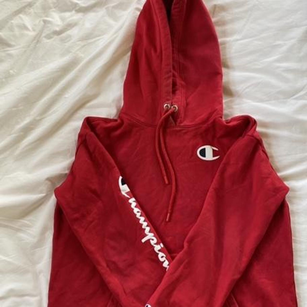 Red champion hoodie store womens