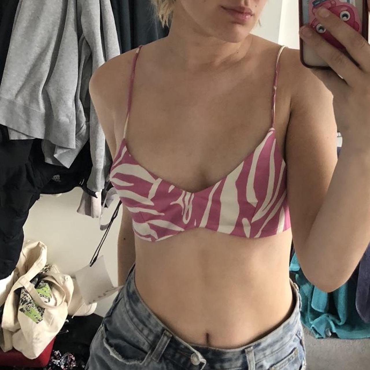 pink zebra top zara