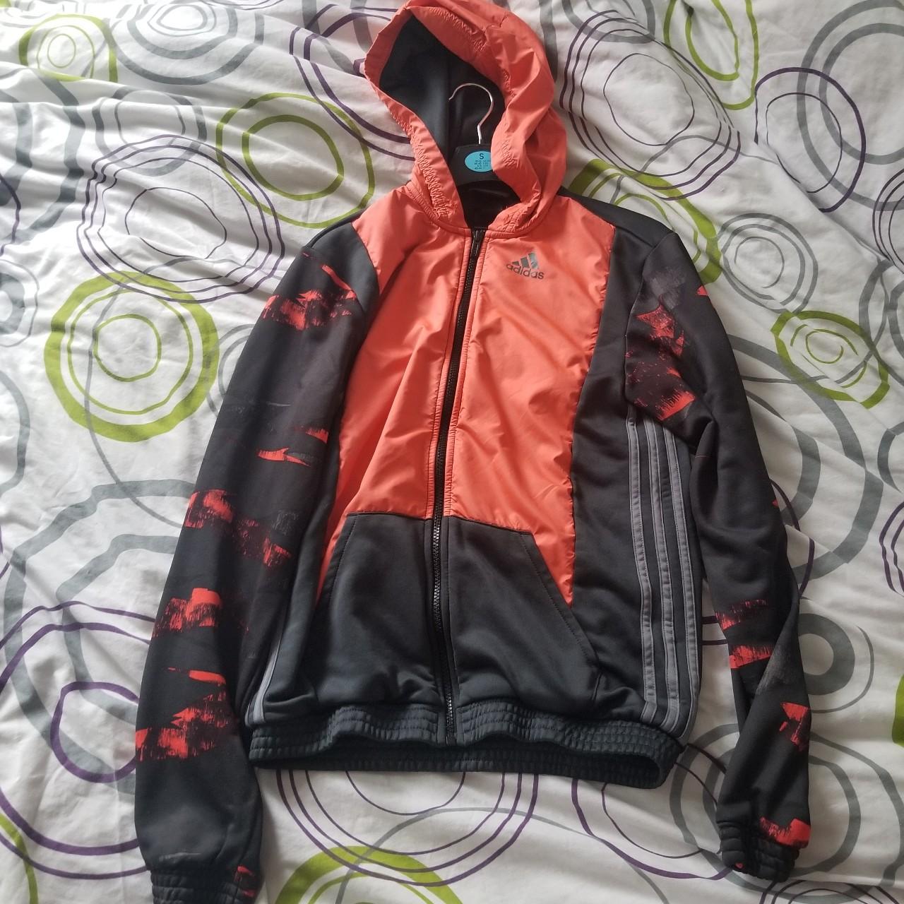 ADDIDAS CAMO TRACKSUIT TOP Size S Zip up with a. Depop