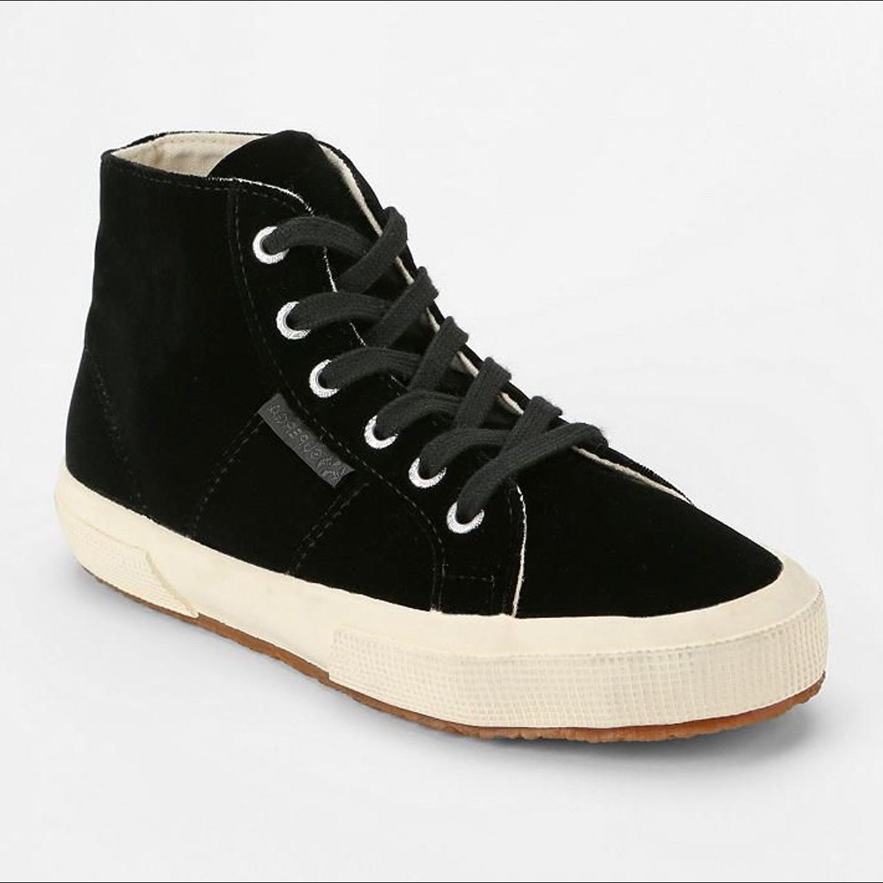 Superga black velvet sneakers online