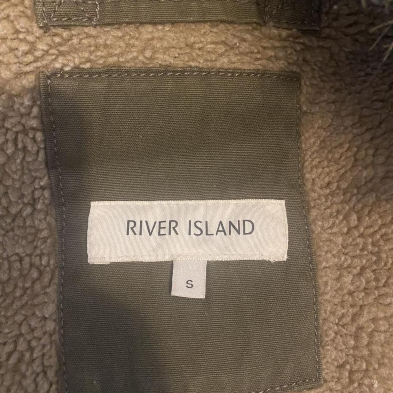 River Island Men's Khaki Coat | Depop