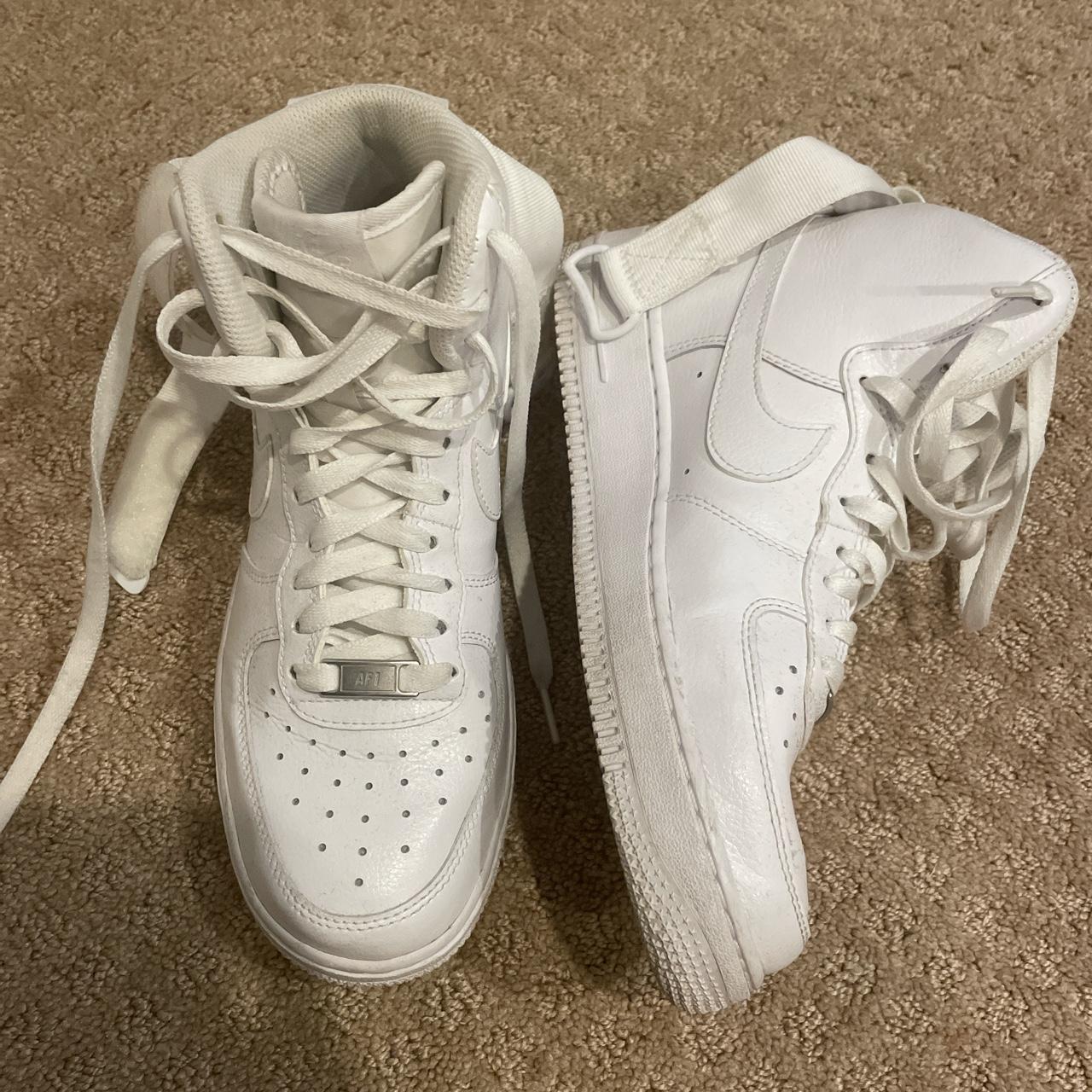 High top white air forces. Only worn a few times but... - Depop