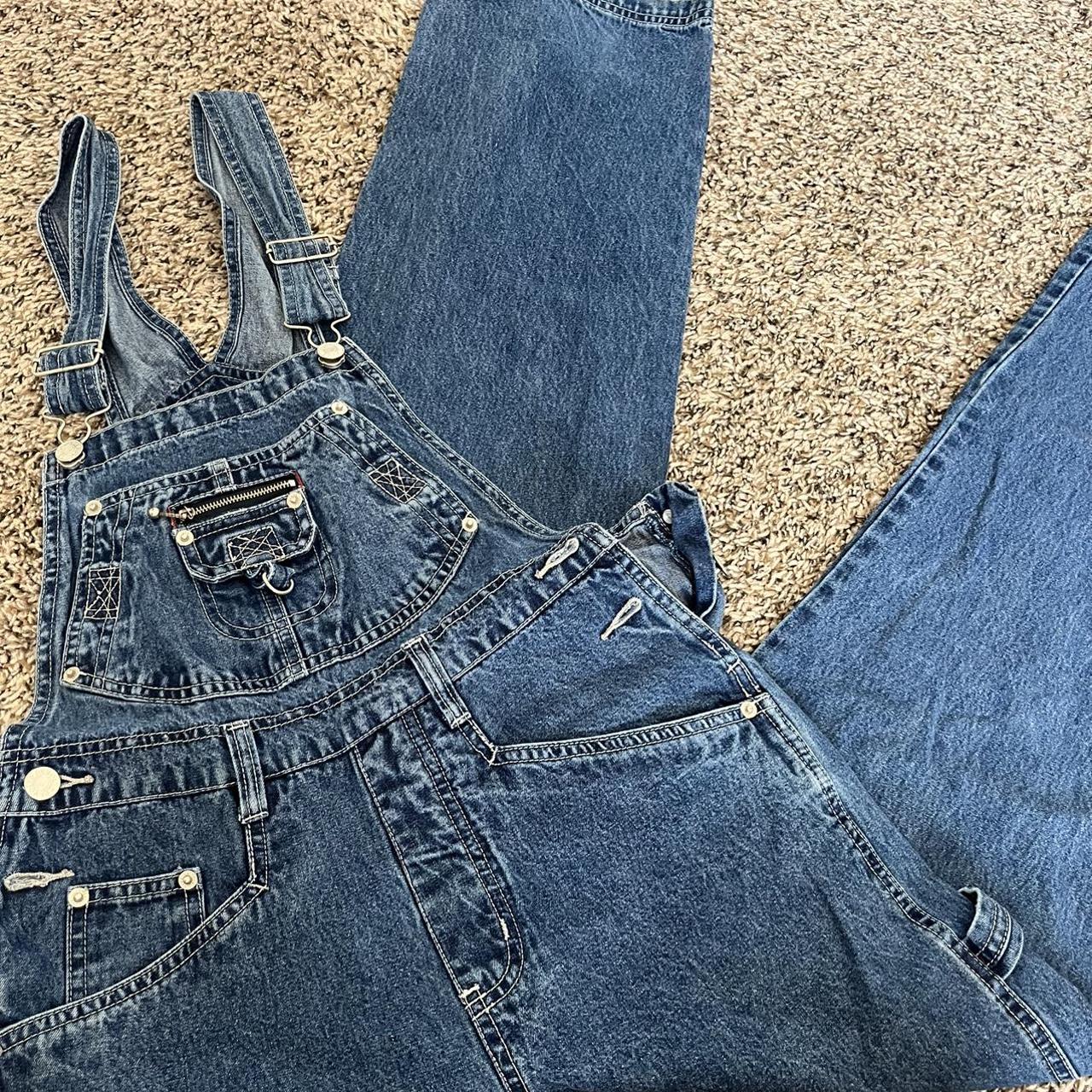 Long blue denim overalls!! Only worn a couple of... Depop