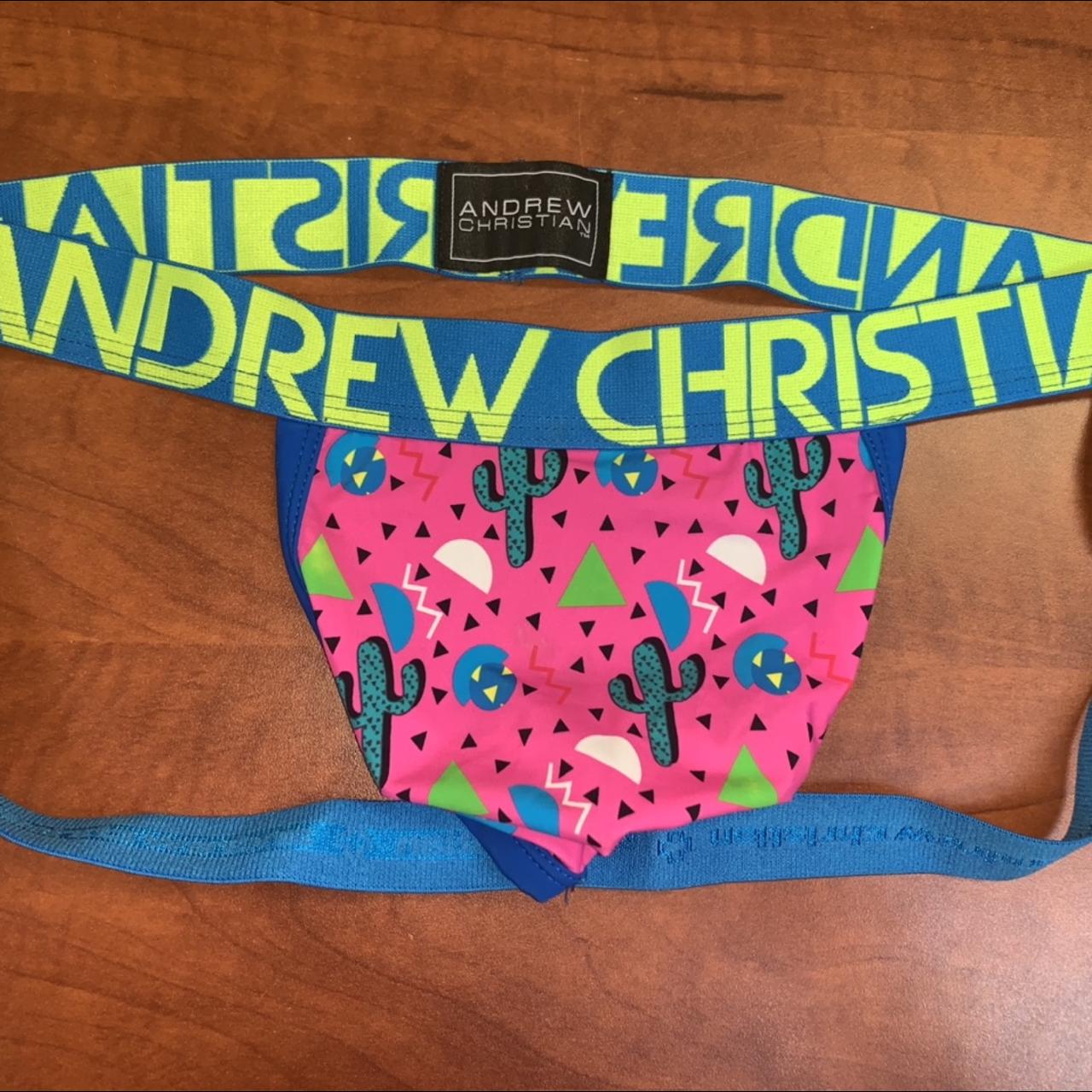 NWT Andrew Christian Cactus Jock Strap Size Medium... - Depop