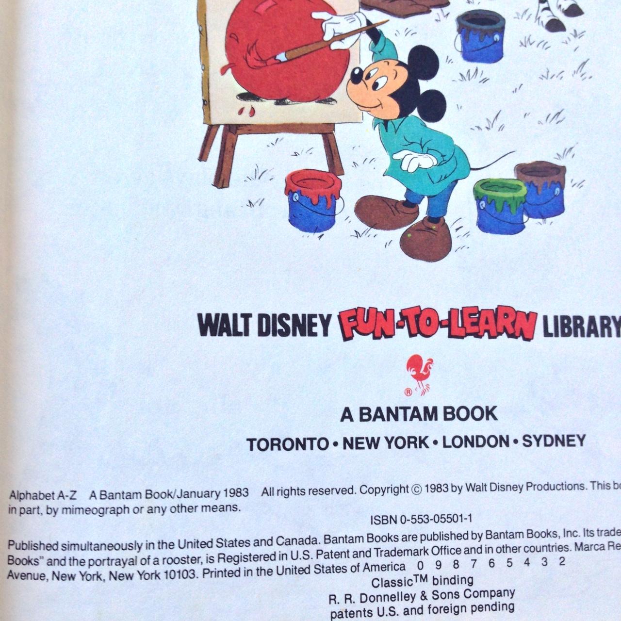 Walt Disney Alphabet A-Z Volume 1 Hardback Book. - Depop