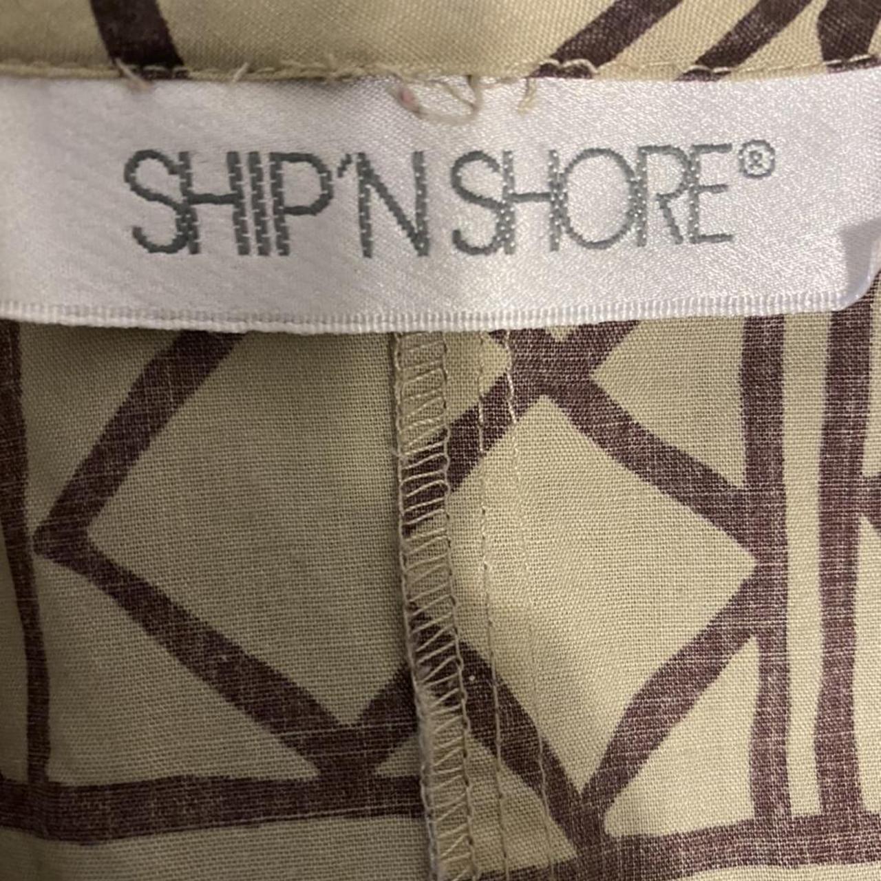 Ship’n Shore  Women's Brown and Khaki Shirt (4)