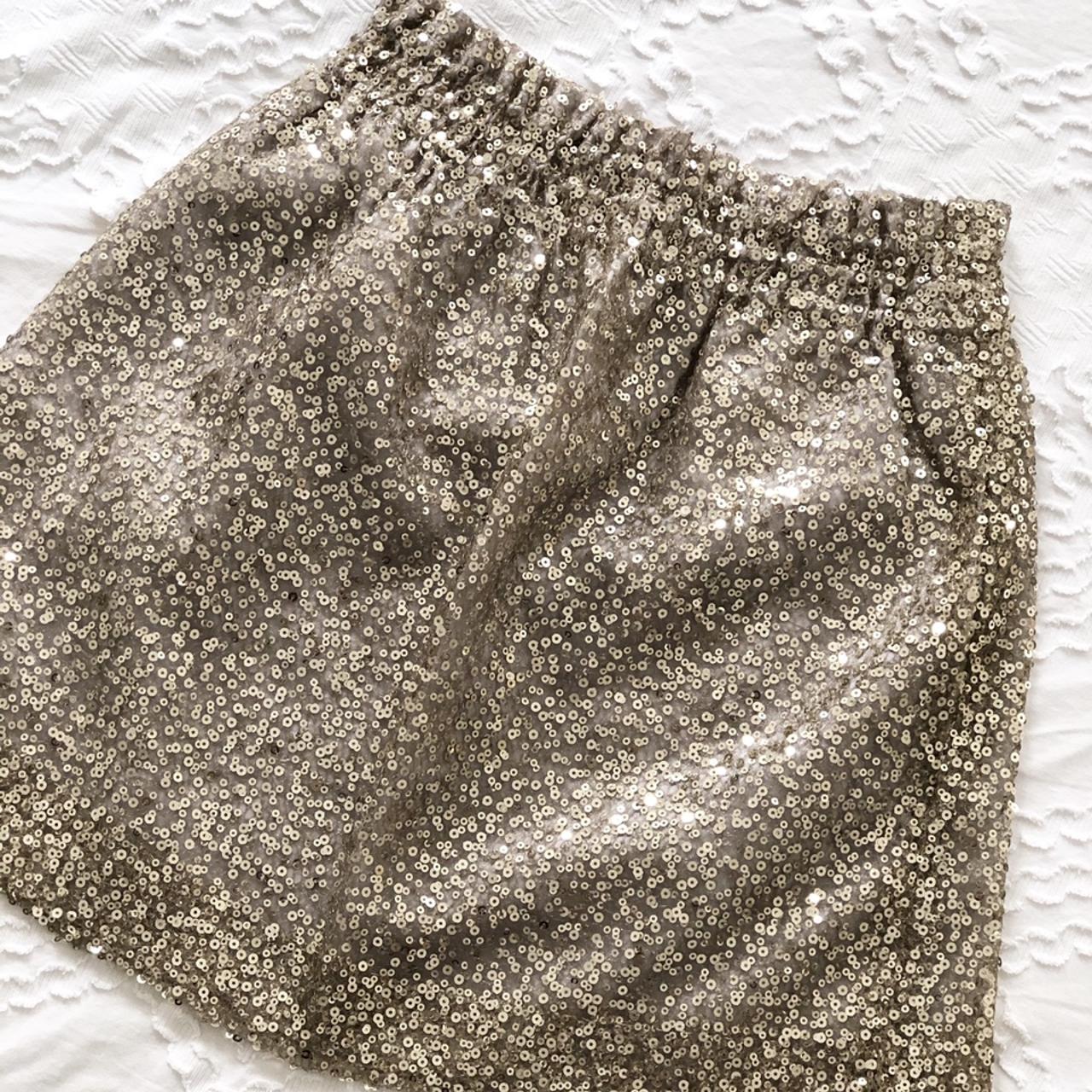 Jcrew Lux Gold Sequin Mini Skirt, Brand