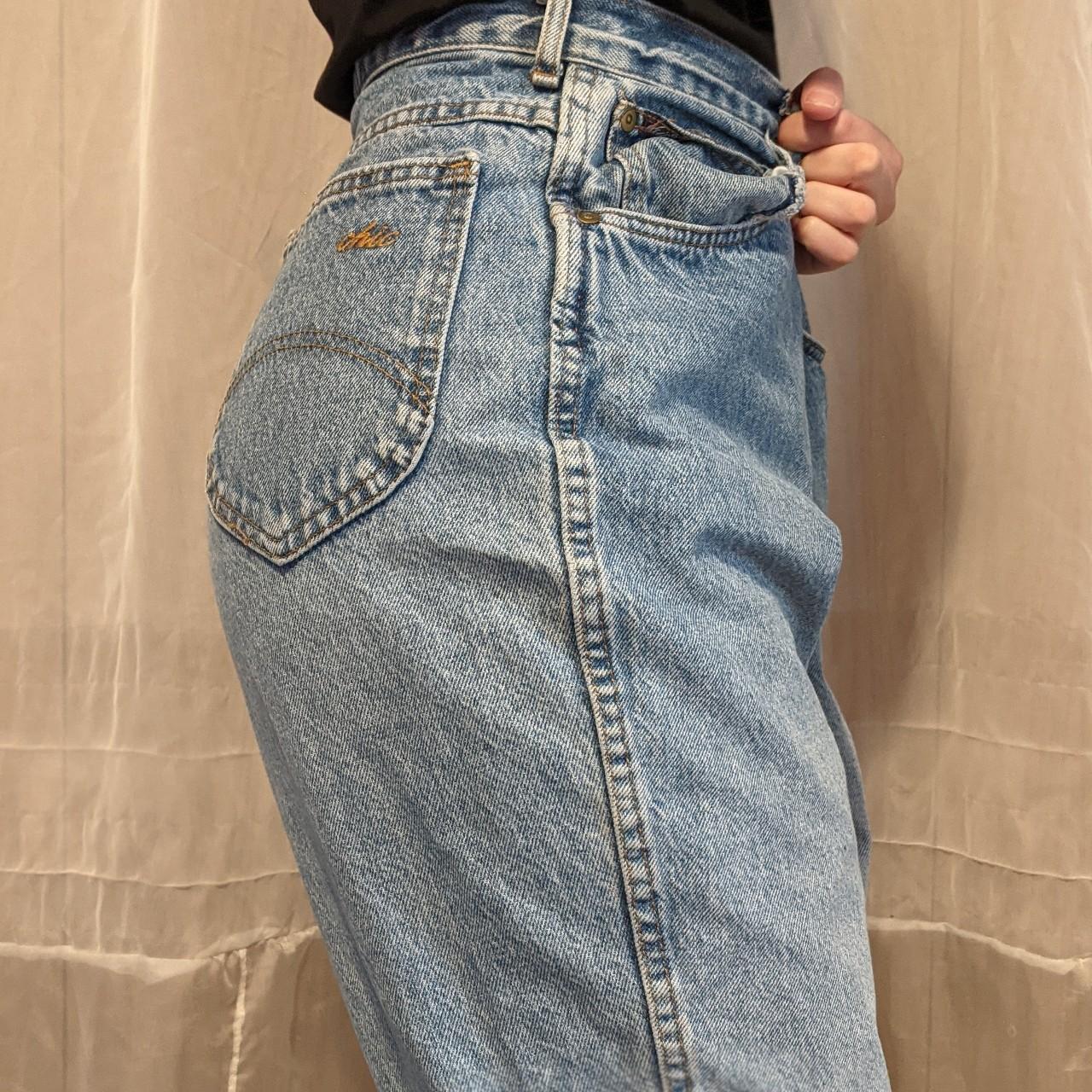 Vintage 80s high-waisted chic jeans 100%... - Depop