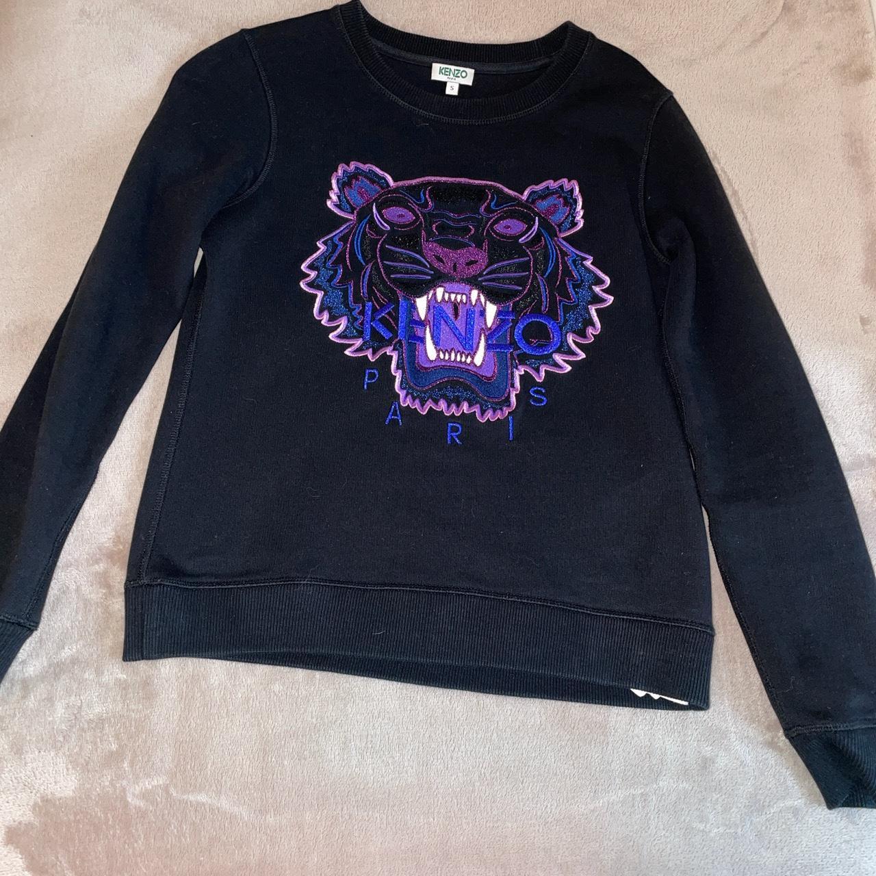 Womens black kenzo jumper size small fits 6/8 Have... Depop