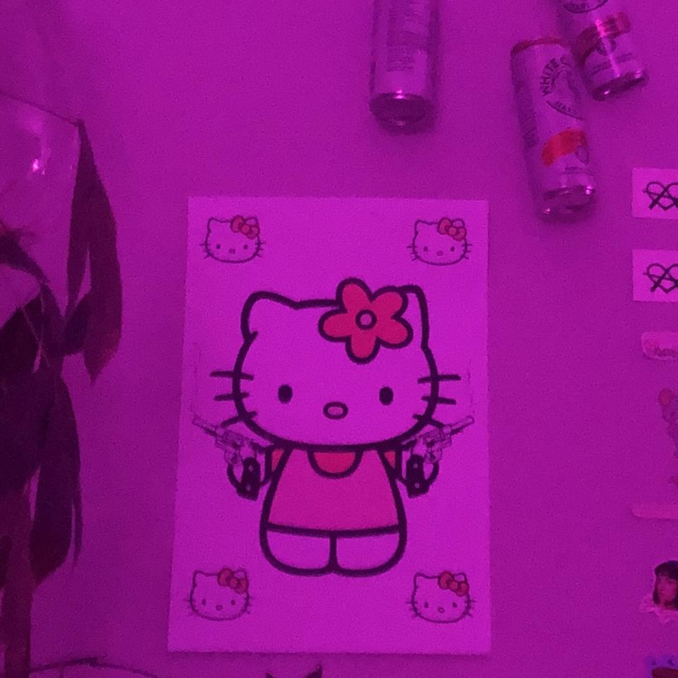 Hello Kitty wall sign - Stand or hang wall sign - Depop