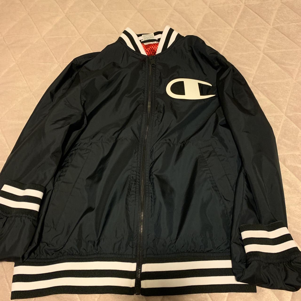 Champion LIFE Satin baseball jacket in 9 10