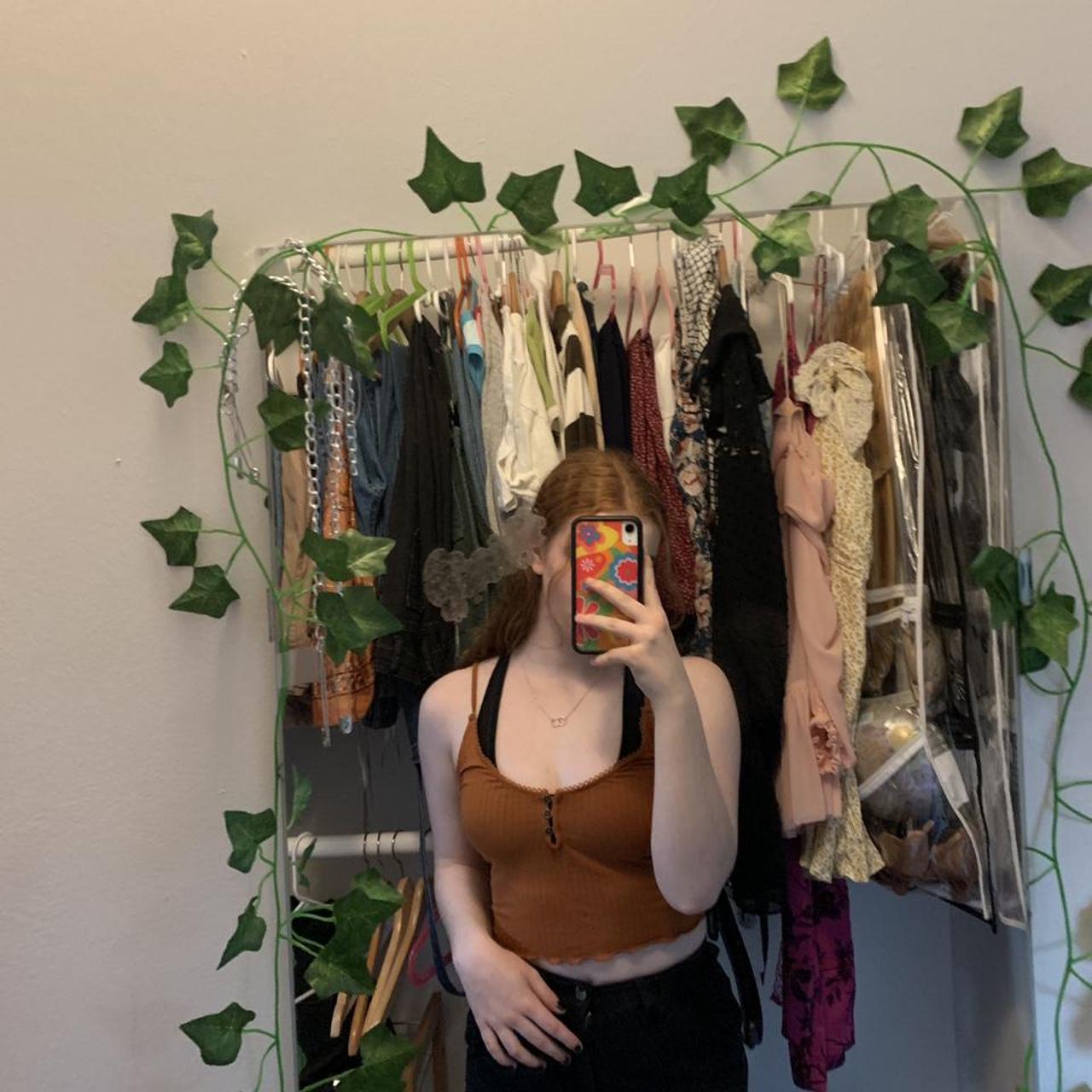 Urban Outfitters Women's Brown and Orange Veststankscamis Depop