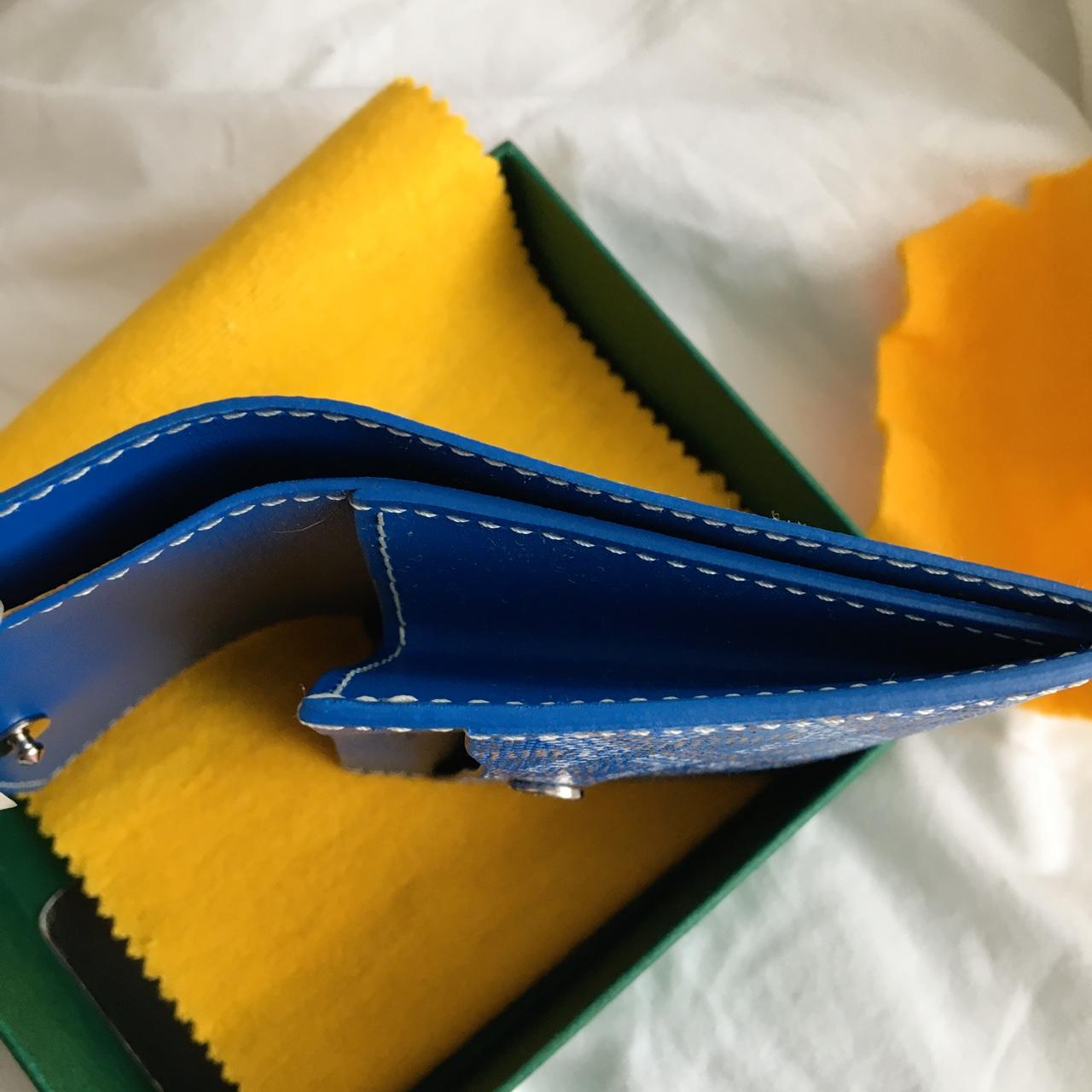Goyard 'Navy Blue' Saint-Sulpice card wallet Only - Depop