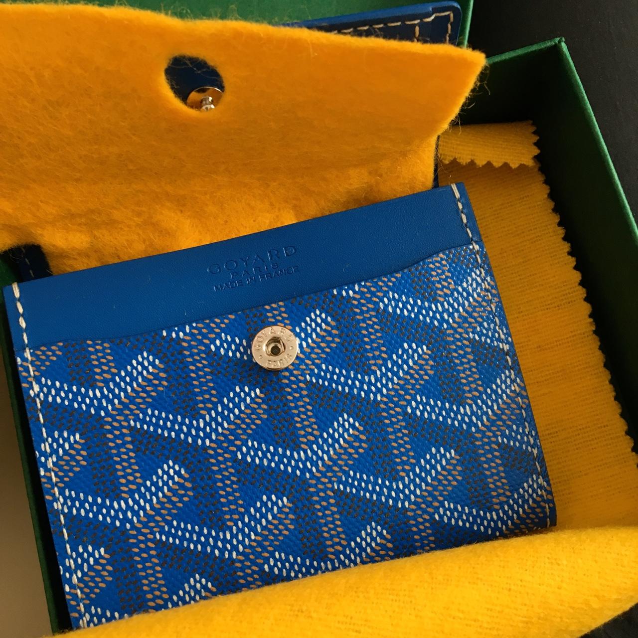 Blue goyard wallet/ card holder great condition - Depop