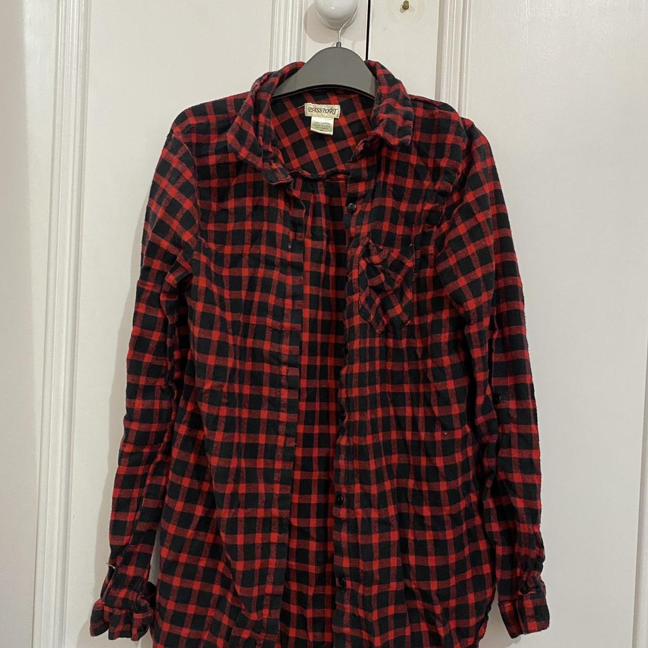 ️red and black flannel shirt ️comfy material + good... - Depop