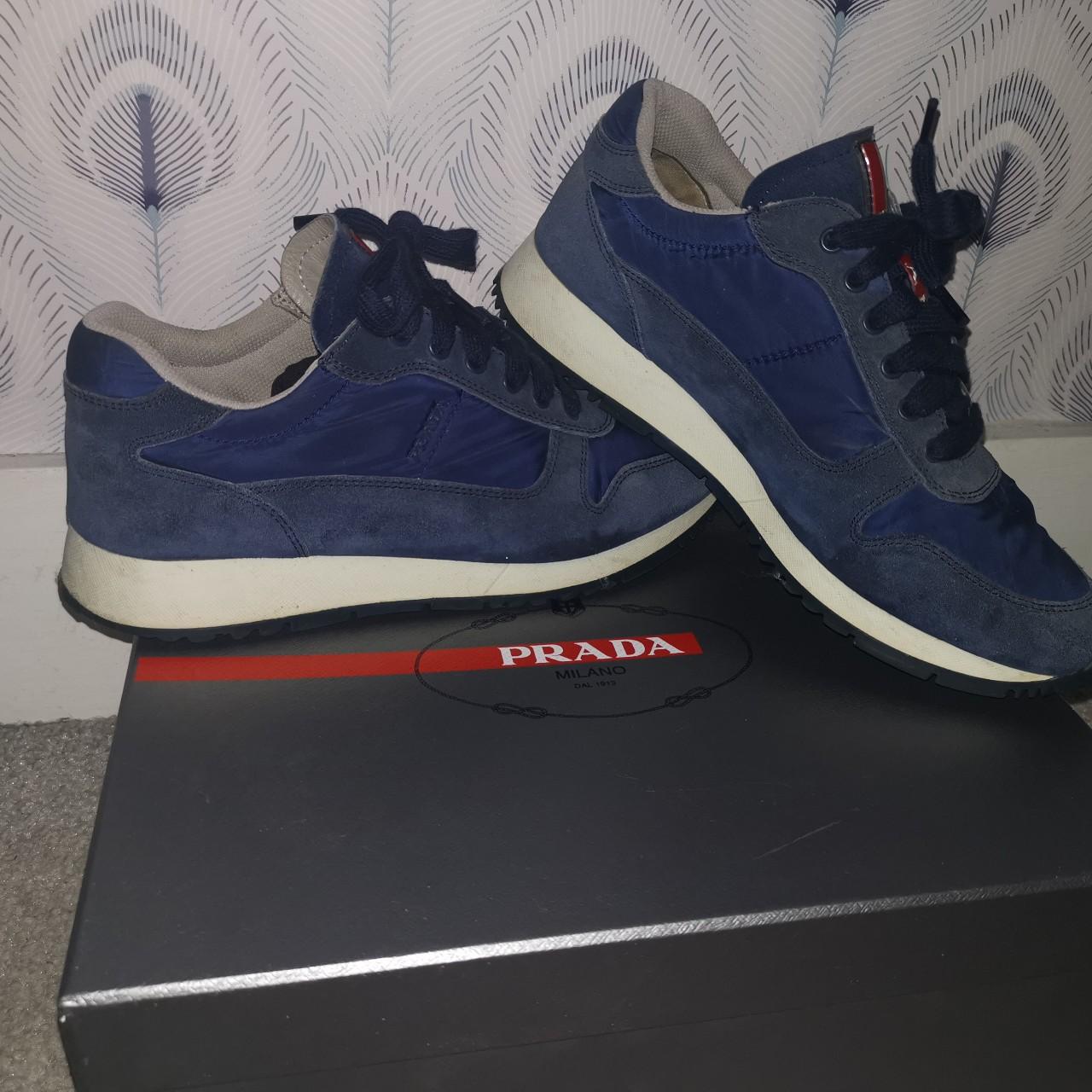 Prada blue clearance trainers