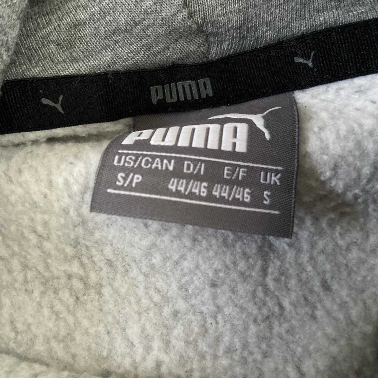 Grey Puma hoodie Excellent condition Size Mens Small - Depop