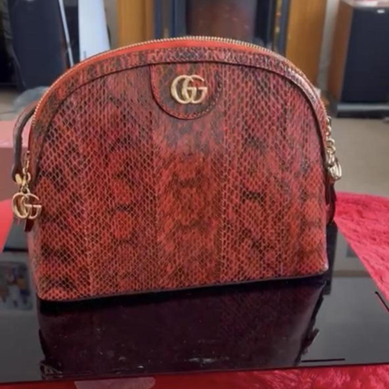 Gucci red best sale and black purse