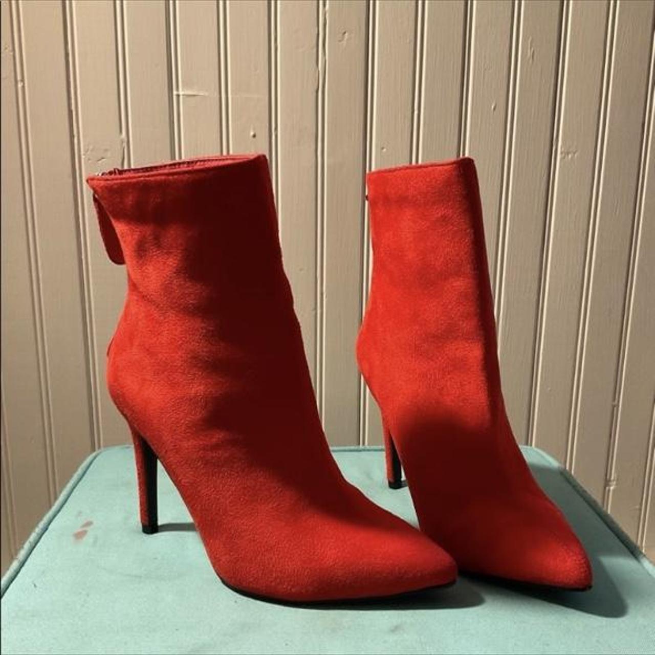 Charlotte russe red boots hotsell