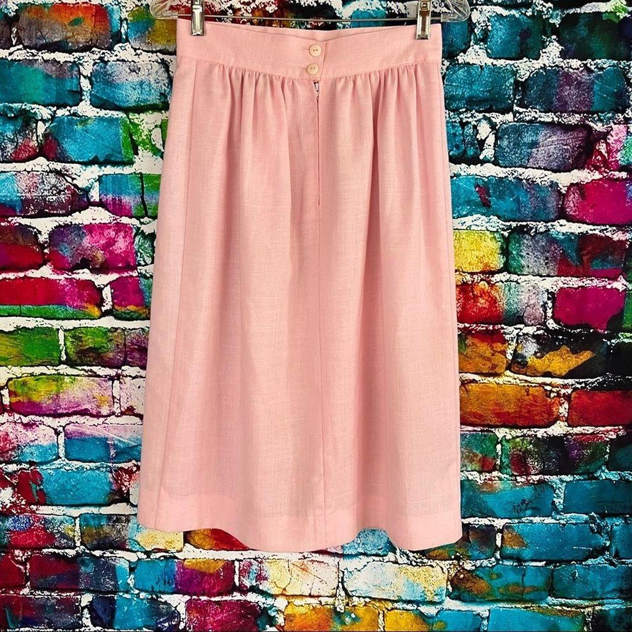 Vintage Winsome New York Pink Pleated Skirt Size 10.... - Depop