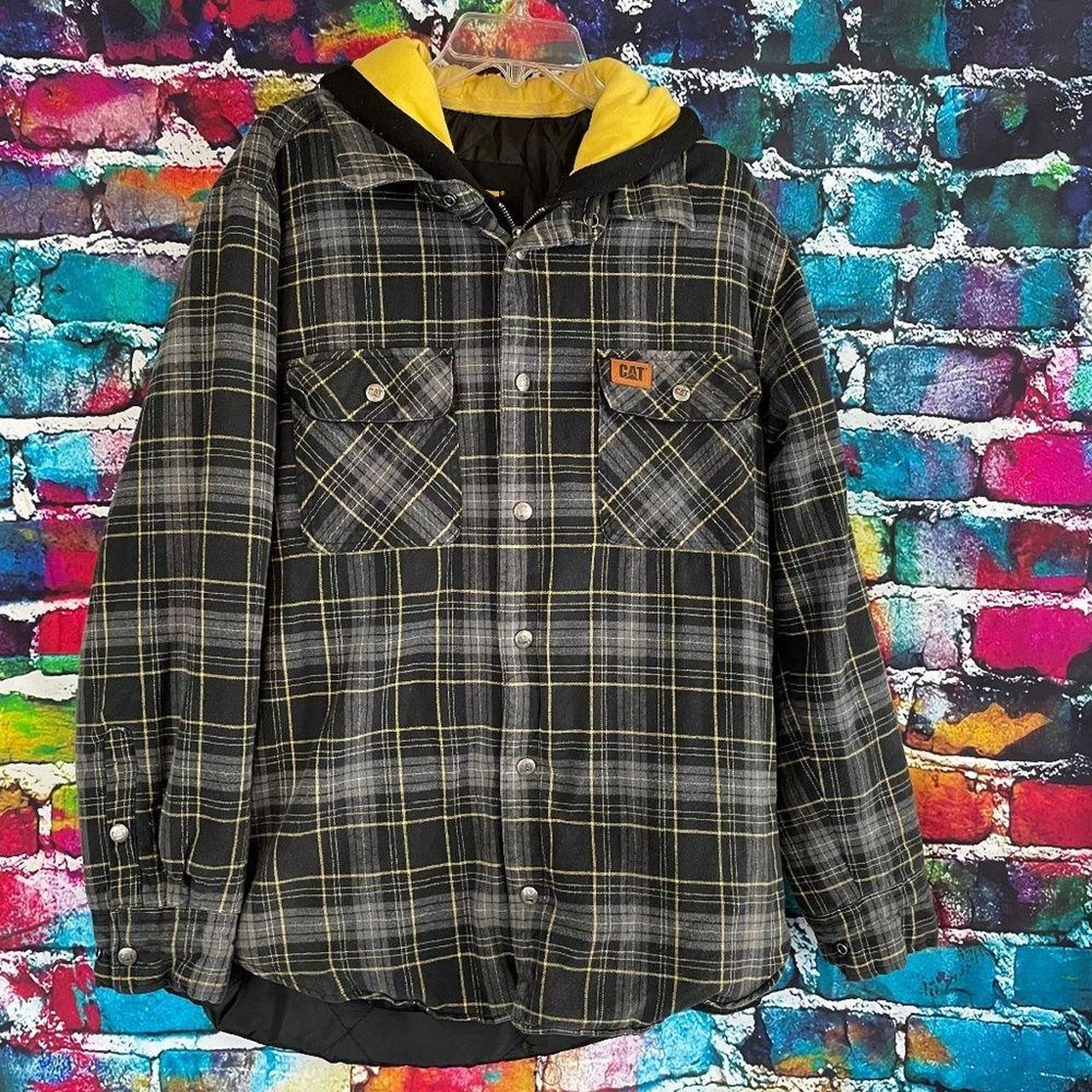 Product Image 1 - Caterpillar Flannel Hooded Shirt Jacket