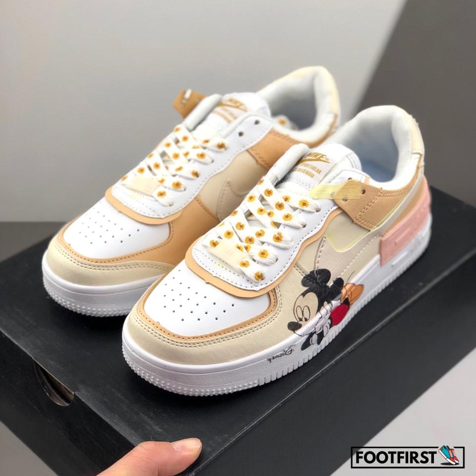 Nike Air Force 1's Mickey Mouse supreme customs - Depop