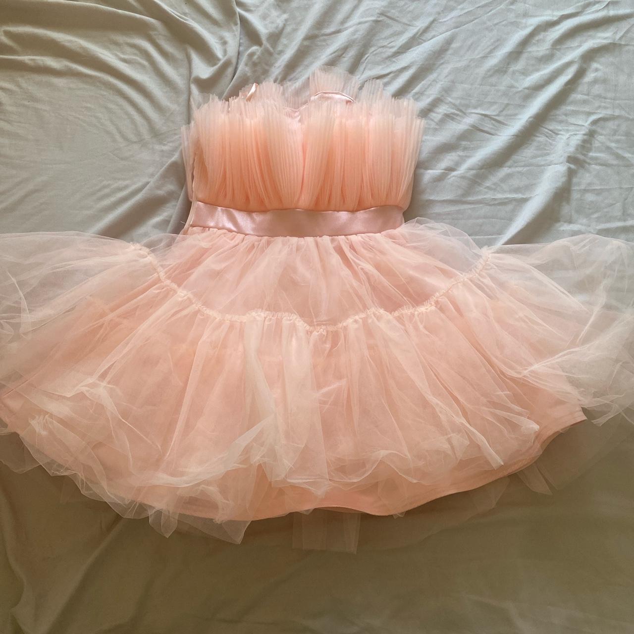 Puffy Pink Dress - Depop