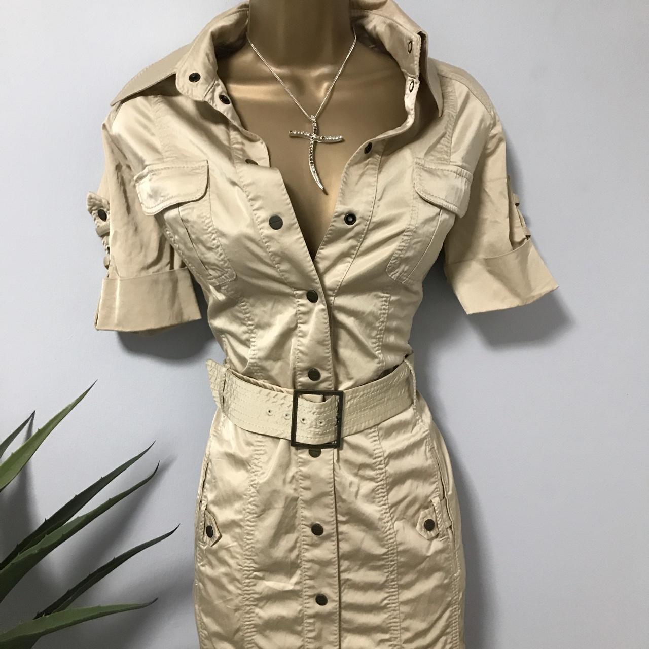 Y2K Rare gold Vintage Karen millen military dress ,... Depop