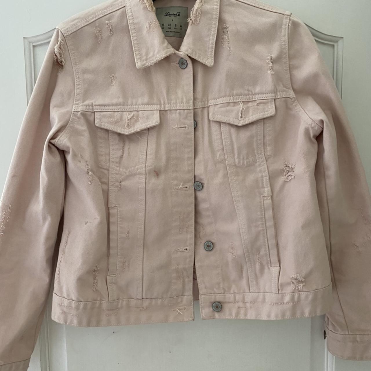 Pale pink 2025 denim jacket