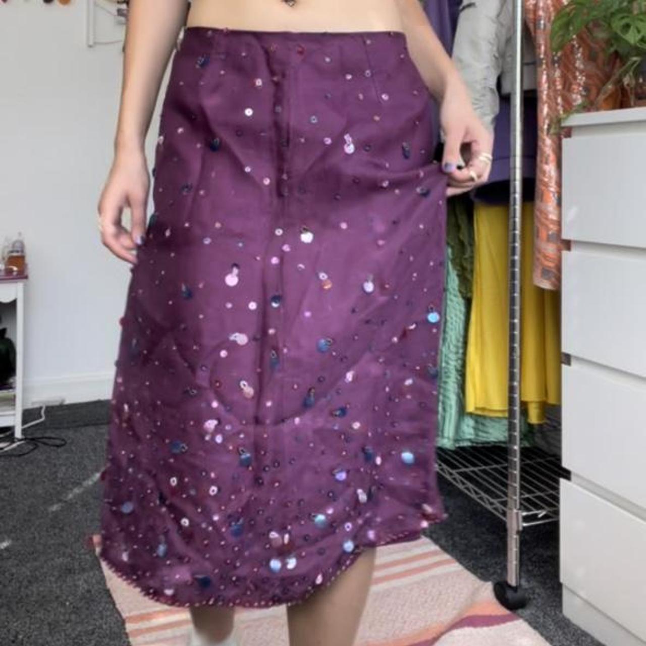 Monsoon Women's Purple Skirt | Depop