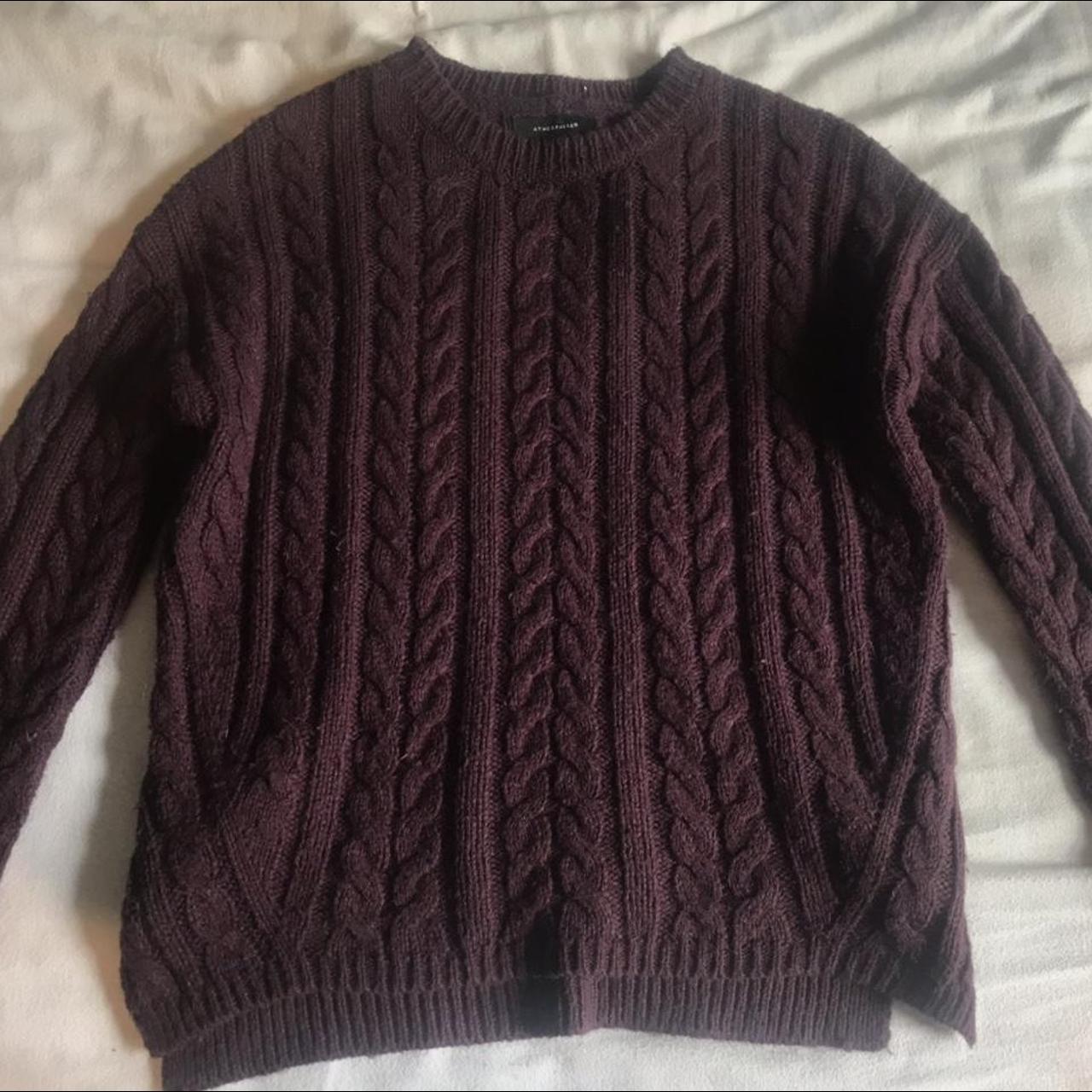 Burgundy Primark knit sweater UK size 6-8 #primark... - Depop