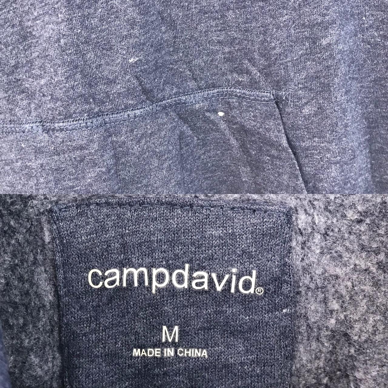 Retro Camp David Snowshoe hoodie Blue Pocket on... Depop